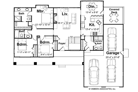 Floor Plan - Main Floor for Craftsman House Plan #928-144 - 5 bed, 3.5 bath