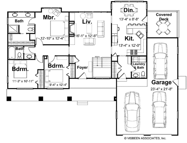House Design - Craftsman Floor Plan - Main Floor Plan #928-144