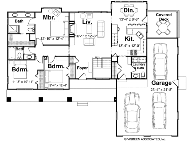 Craftsman Floor Plan - Main Floor Plan #928-144