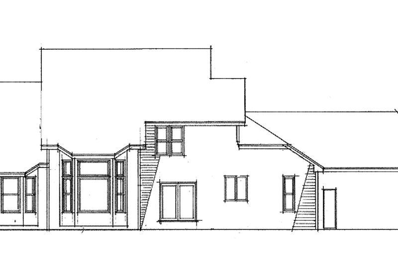 Architectural House Design - Exterior - Rear Elevation for Traditional House Plan #51-826 - 3 bed, 2.5 bath