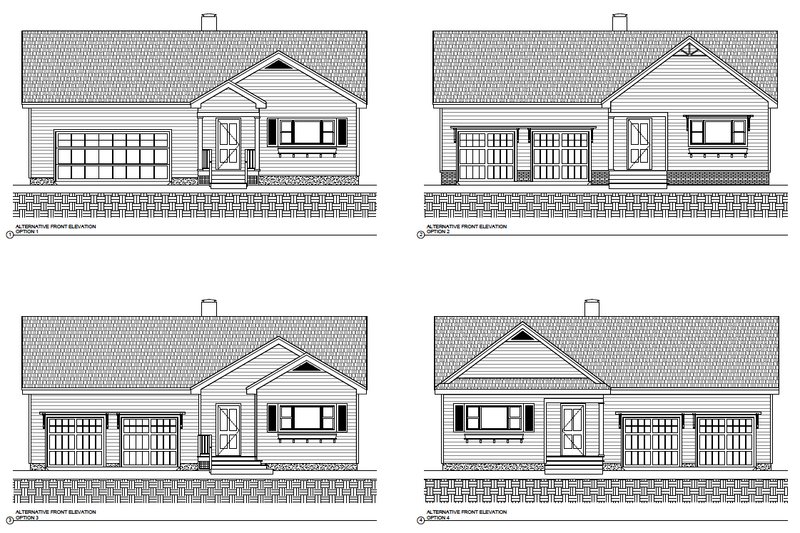 Architectural House Design - Exterior - Other Elevation for Country House Plan #497-42 - 3 bed, 2 bath