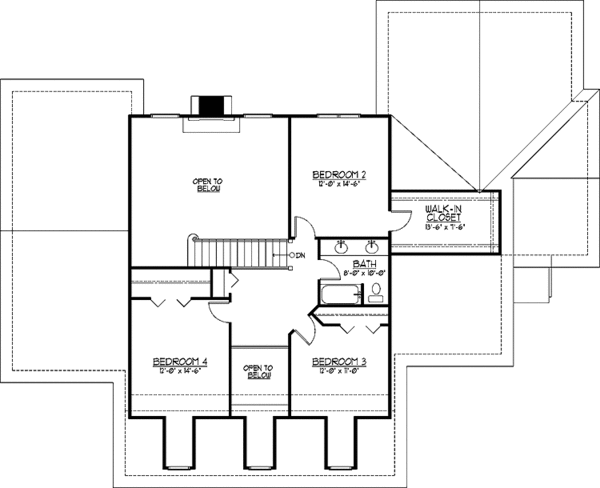 Architectural House Design - Country Floor Plan - Upper Floor Plan #978-6