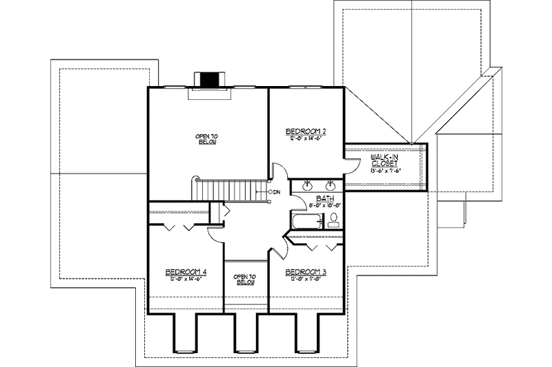 Dream House Plan - Floor Plan - Upper Floor for Country House Plan #978-6 - 4 bed, 2.5 bath