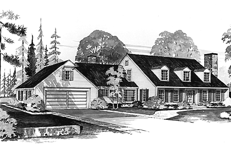 Home Plan - Colonial Exterior - Front Elevation Plan #72-577