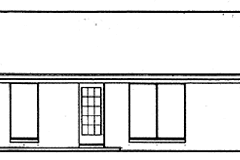 Architectural House Design - Exterior - Rear Elevation for Colonial House Plan #45-552 - 3 bed, 2 bath
