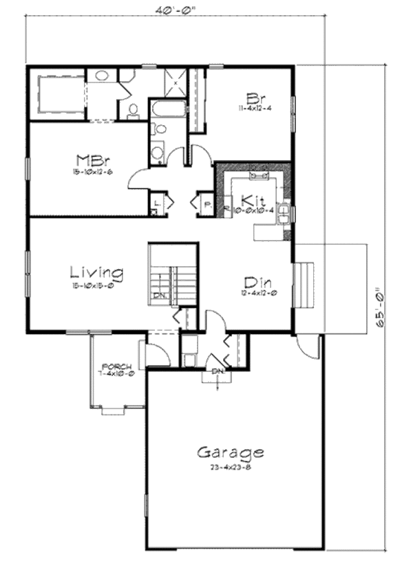 Ranch Floor Plan - Main Floor Plan #57-282