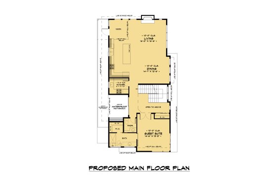 Floor Plan - Main Floor for Contemporary House Plan #1066-191 - 6 bed, 4.5 bath