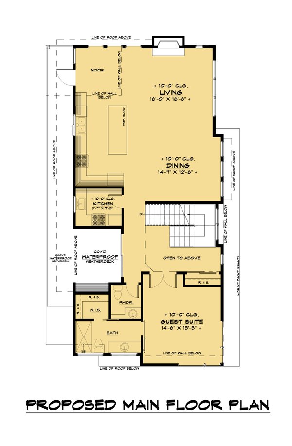Contemporary Floor Plan - Main Floor Plan #1066-191