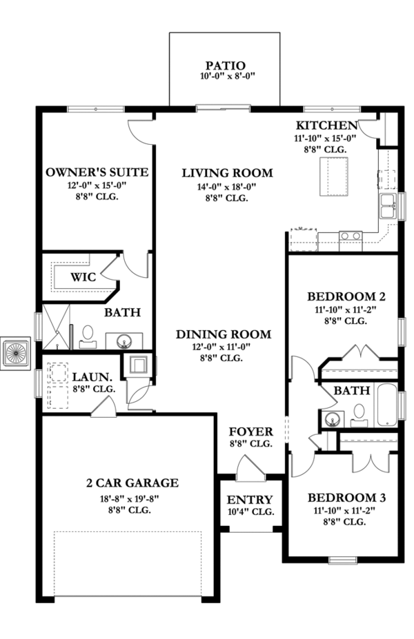 House Design - Mediterranean Floor Plan - Main Floor Plan #1058-54