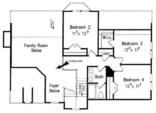House Blueprint - Colonial Floor Plan - Upper Floor Plan #927-793