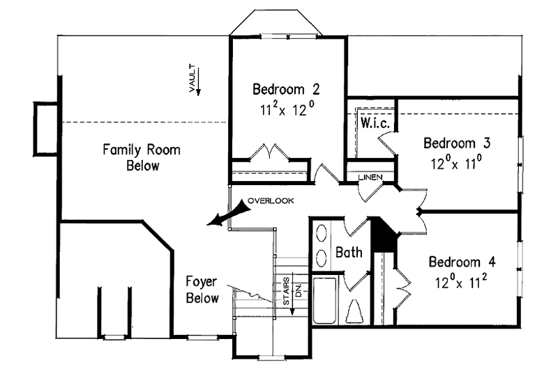 House Blueprint - Floor Plan - Upper Floor for Colonial House Plan #927-793 - 4 bed, 2.5 bath