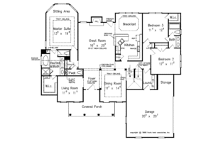 Floor Plan - Main Floor for Classical House Plan #927-352 - 3 bed, 2.5 bath