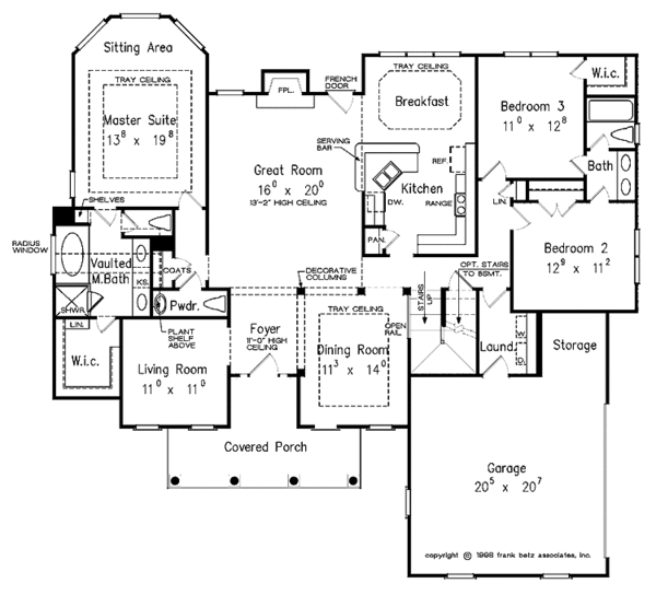 Architectural House Design - Classical Floor Plan - Main Floor Plan #927-352