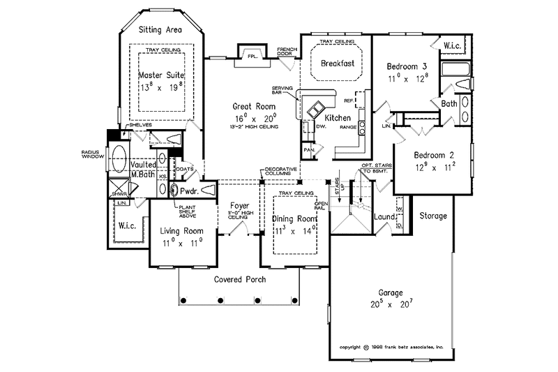 Home Plan - Floor Plan - Main Floor for Classical House Plan #927-352 - 3 bed, 2.5 bath