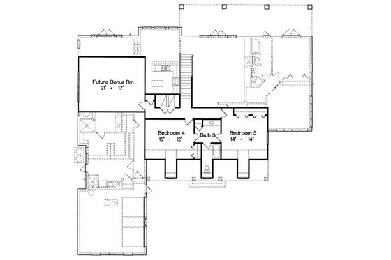 Floor Plan - Upper Floor for Colonial House Plan #417-414 - 5 bed, 3.5 bath