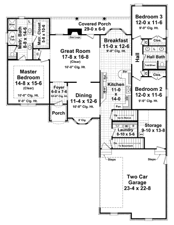 House Plan Design - European Floor Plan - Main Floor Plan #21-281