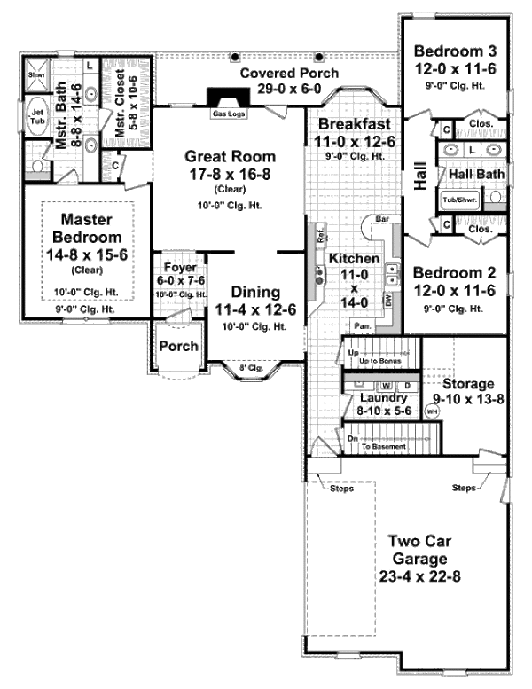 European Floor Plan - Main Floor Plan #21-281