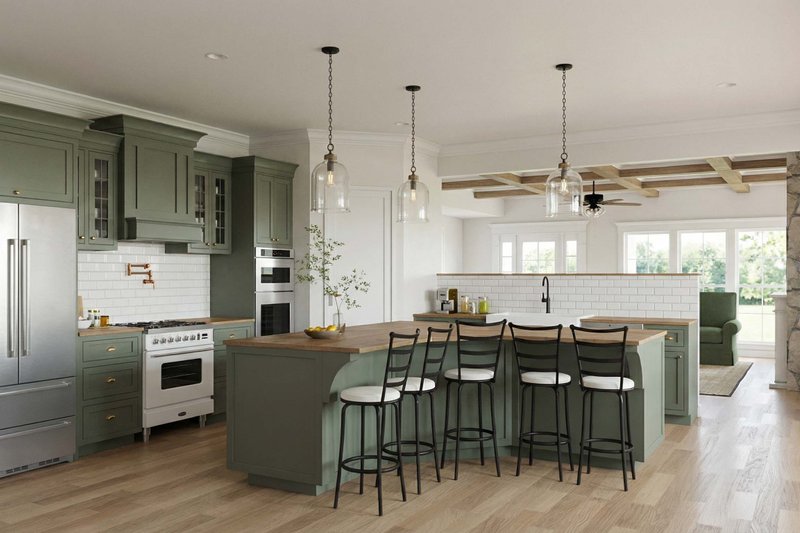 House Blueprint - Interior - Kitchen 2 for Farmhouse House Plan #923-477 - 3 bed, 2 bath