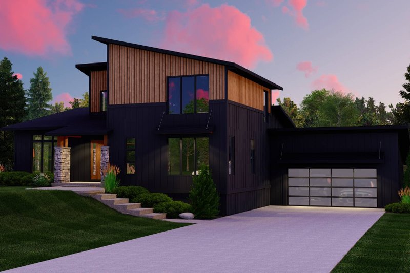 Home Plan - Exterior - Front Elevation 3 for Contemporary House Plan #1064-247 - 3 bed, 2.5 bath