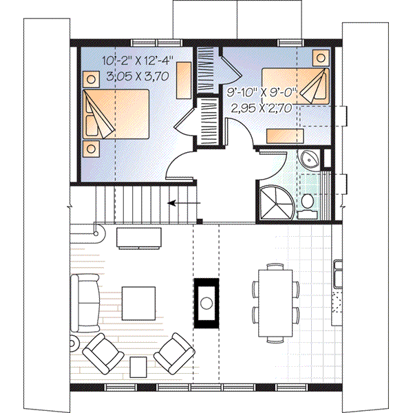 House Plan Design - Cottage Floor Plan - Upper Floor Plan #23-670