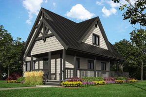 Cottage Exterior - Front Elevation Plan #118-169