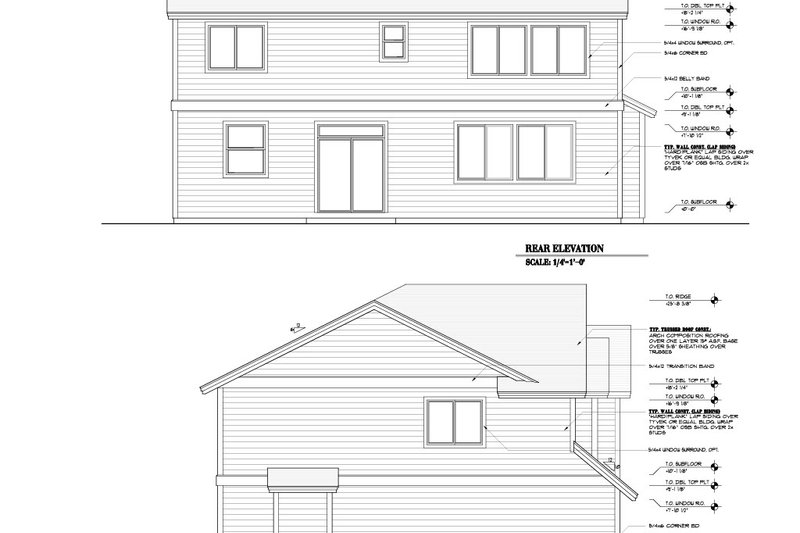 Architectural House Design - Exterior - Other Elevation 1 for Craftsman House Plan #53-516 - 4 bed, 2.5 bath