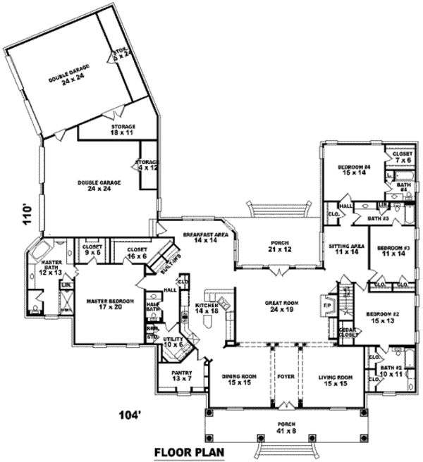 Southern Floor Plan - Main Floor Plan #81-1360
