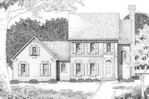 Southern Exterior - Front Elevation Plan #129-153