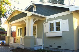 Exterior - Front Elevation for Craftsman House Plan #485-2 - 2 bed, 2 bath