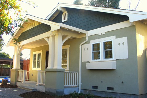 Exterior - Front Elevation for Craftsman House Plan #485-2 - 2 bed, 2 bath