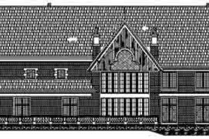 Exterior - Rear Elevation for European House Plan #119-219 - 5 bed, 4 bath