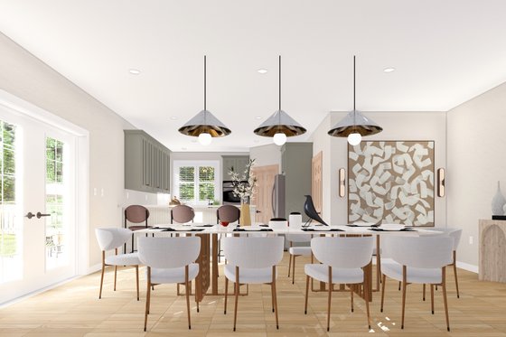 Interior - Dining Room for Ranch House Plan #1060-300 - 3 bed, 2 bath