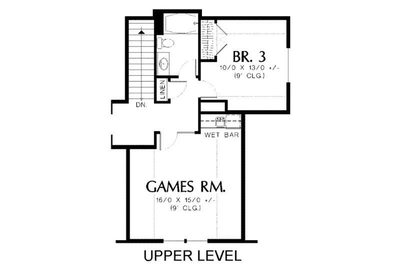 Home Plan - Floor Plan - Upper Floor for European House Plan #48-157 - 4 bed, 3.5 bath