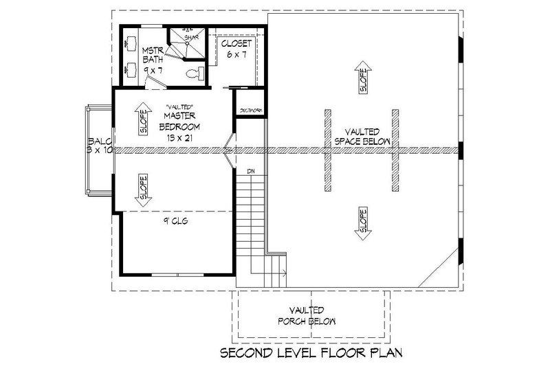 Architectural House Design - Floor Plan - Upper Floor for Country House Plan #932-203 - 3 bed, 2 bath