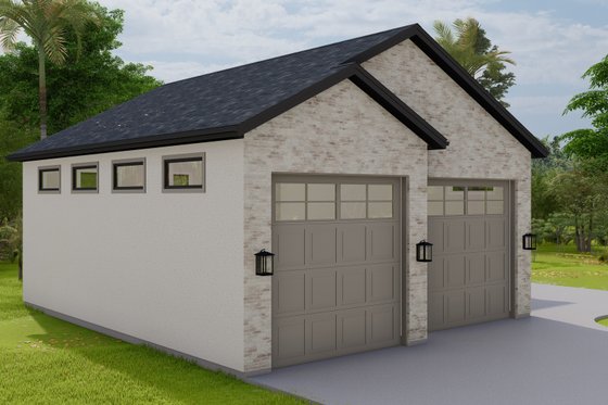 Exterior - Front Elevation 4 for Traditional House Plan #1060-112, 1 bath