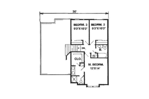 Floor Plan - Upper Floor for Traditional House Plan #116-197 - 3 bed, 3 bath