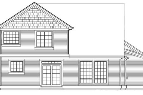 Exterior - Rear Elevation for Craftsman House Plan #48-325 - 3 bed, 2.5 bath