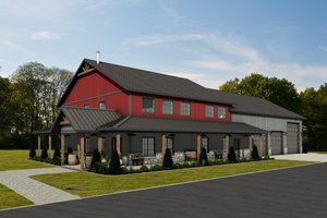 Dream House Plan - Barndominium Exterior - Front Elevation Plan #1084-15