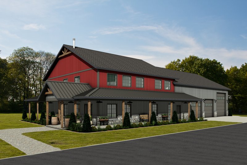 Home Plan - Barndominium Exterior - Front Elevation Plan #1084-15