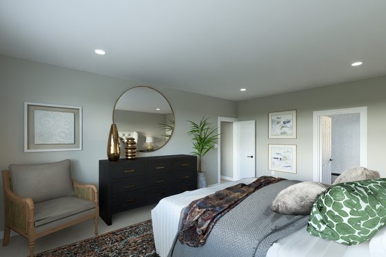 Interior - Master Bedroom for Traditional House Plan #1060-208 - 4 bed, 2.5 bath