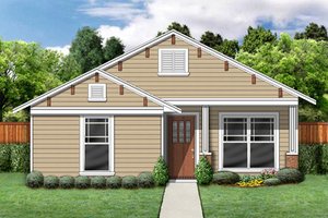 Architectural House Design - Craftsman Exterior - Front Elevation Plan #84-496