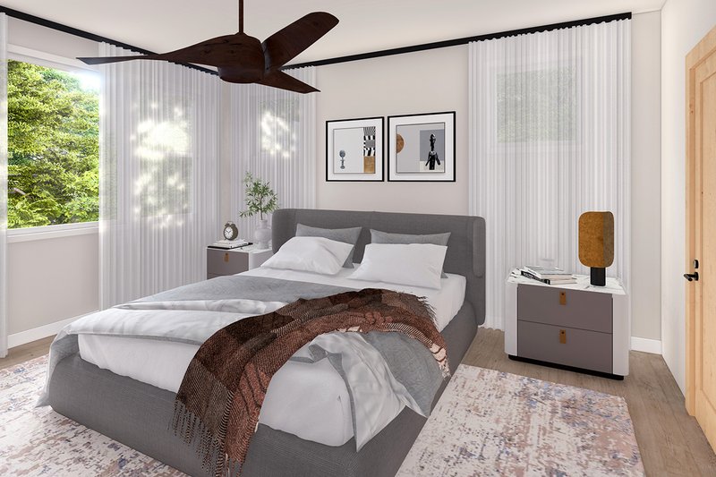 House Design - Interior - Master Bedroom for Modern House Plan #124-1412 - 3 bed, 2.5 bath