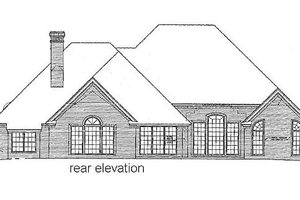 Exterior - Rear Elevation for European House Plan #310-917 - 3 bed, 3.5 bath