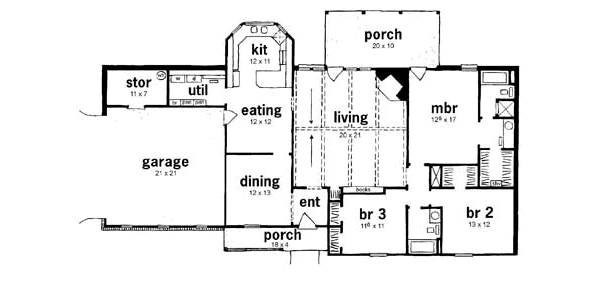 Ranch Floor Plan - Main Floor Plan #36-147