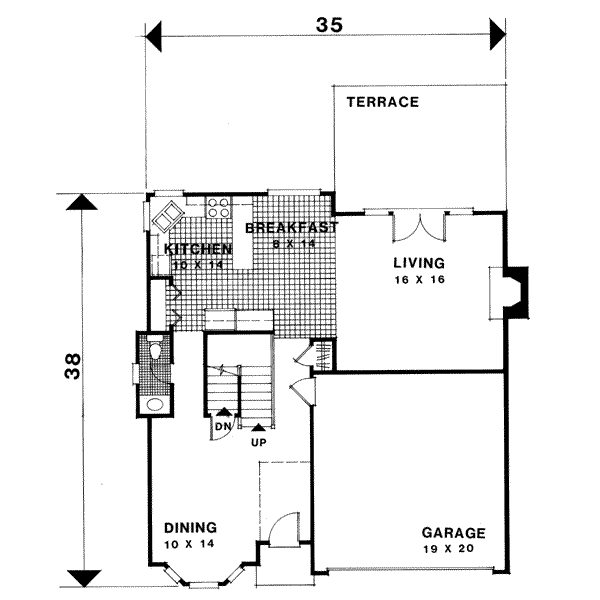Home Plan - European Floor Plan - Main Floor Plan #56-154