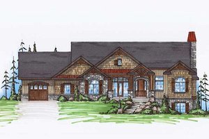 Craftsman Exterior - Front Elevation Plan #5-259