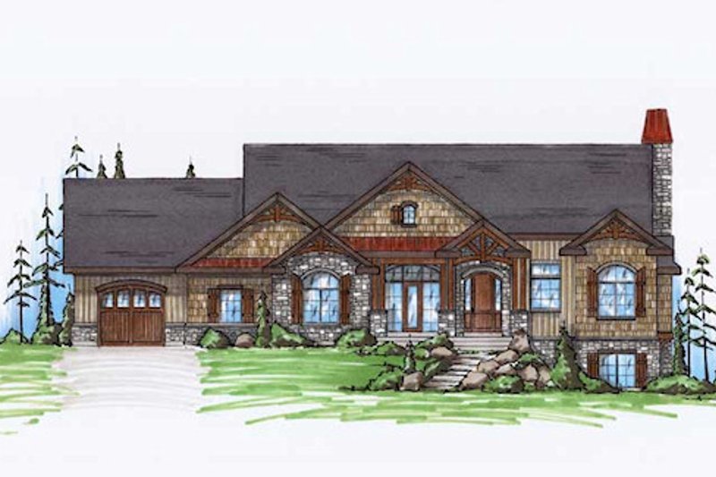 Craftsman Style House Plan - 4 Beds 4.5 Baths 2037 Sq/Ft Plan #5-259