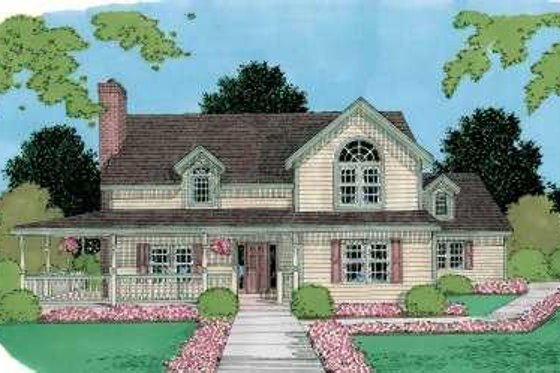 Exterior - Front Elevation for Traditional House Plan #75-166 - 4 bed, 2.5 bath