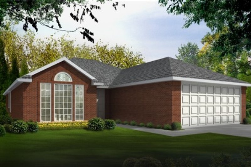 Traditional Style House Plan - 3 Beds 2 Baths 1345 Sq/Ft Plan #65-303