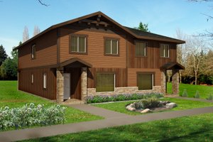 Craftsman Exterior - Front Elevation Plan #117-1038